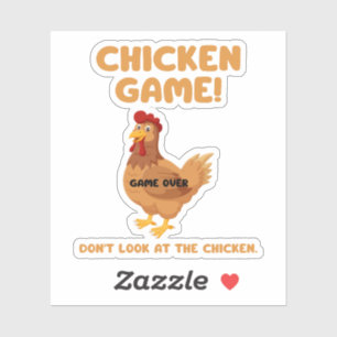 Hühner Spiel Schau nicht auf das Huhn Aufkleber