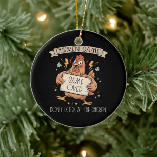 Hühner Spiel Schau nicht auf das Huhn Keramik Ornament