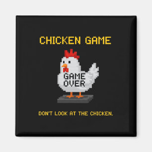 Hühner Spiel Schau nicht auf das Huhn Lustiges Huh Magnet