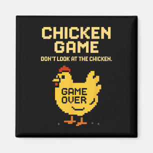 Hühner Spiel Schau nicht auf das Huhn Lustiges Huh Magnet