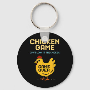 Hühner Spiel Schau nicht auf das Huhn Lustiges Huh Schlüsselanhänger
