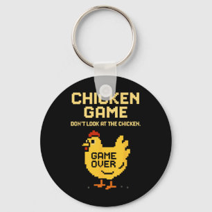 Hühner Spiel Schau nicht auf das Huhn Lustiges Huh Schlüsselanhänger