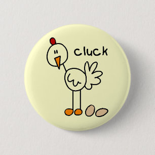 Hühner Stick Figure T-Shirts und Geschenke Button