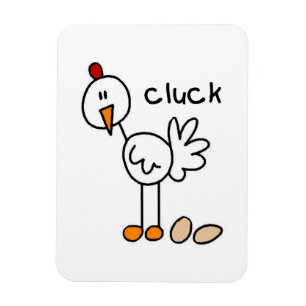 Hühner Stick Figure T-Shirts und Geschenke Magnet