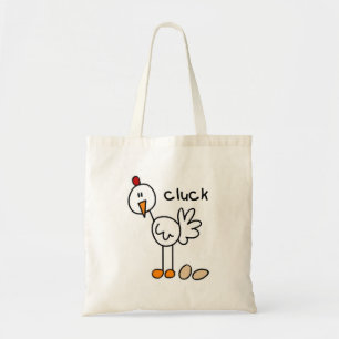 Hühner Stick Figure T-Shirts und Geschenke Tragetasche