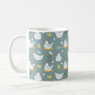 Hühner träumen in Aquamariner Umgebung Kaffeetasse