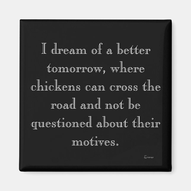 Hühner überqueren Motive Magnet (Vorne)