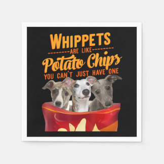 Hühner und Kartoffeln Chips Funny Dog Mama Papa Serviette