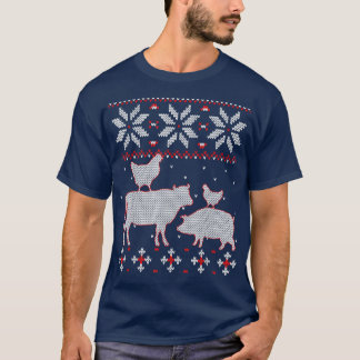 Hühner und Kuh Ugg Weihnachtsgebäck, Viehzucht T-Shirt