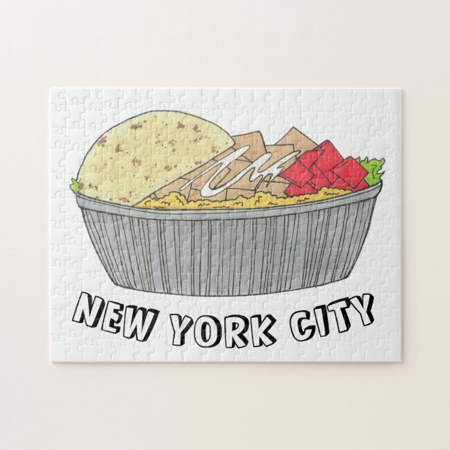 Hühner- und Reisplatterplatte NYC Halal Cart Food (Horizontal)