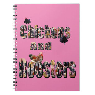 Hühner und Roster, Notebook Notizblock