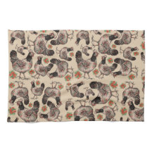 Hühner und Vygien Gemustert