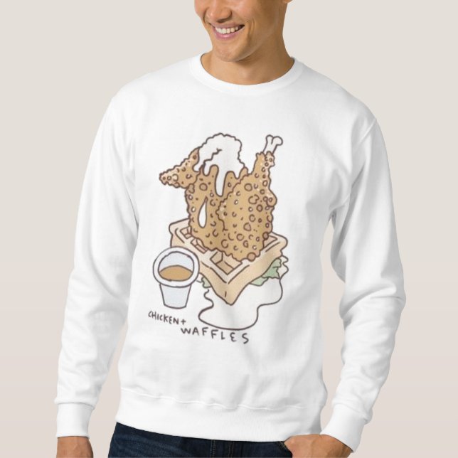 Hühner und Waffeln Sweatshirt (Vorderseite)