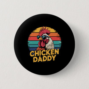 Hühner-Vater Retro-Nutztierliebhaber  Button