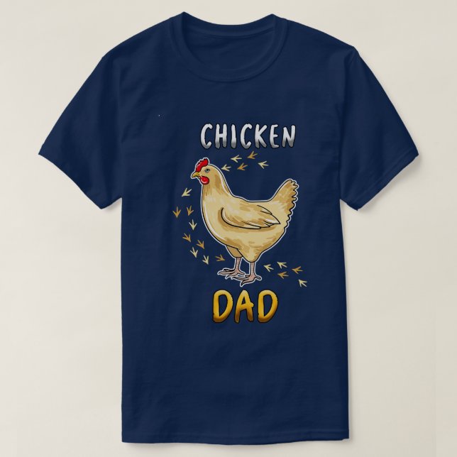 Hühner-Vater T-Shirt (Design vorne)