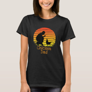 Hühner Vater Vintag Retro Sunset Hühner Bauer T-Shirt