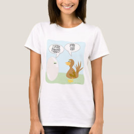 Hühner Vs Egg Funny Animal Cartoon Design T-Shirt