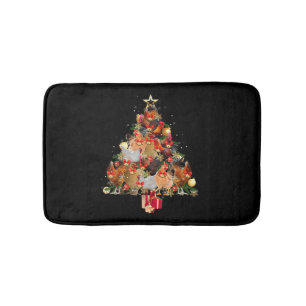 Hühner Weihnachtsbaum froh klucken Matching Fa Badematte