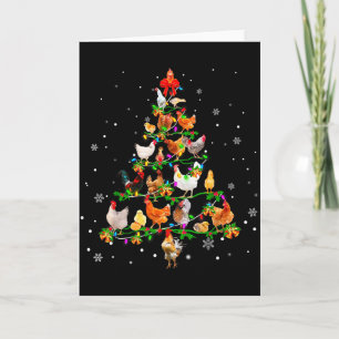 Hühner-Weihnachtsbaum-Ornament Deko Weihnachten  Karte