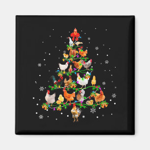 Hühner-Weihnachtsbaum-Ornament Deko Weihnachten Magnet