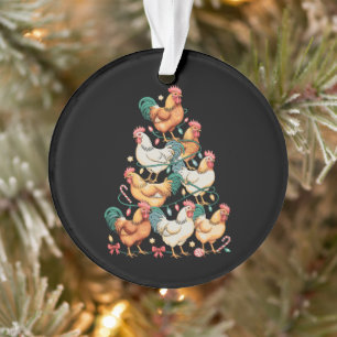 Hühner-Weihnachtsbaumlichter Weihnachten Feriensai Ornament