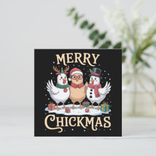Hühner-Weihnachtsmann-Mütze Frohe Hühnerweihnachte Feiertagskarte