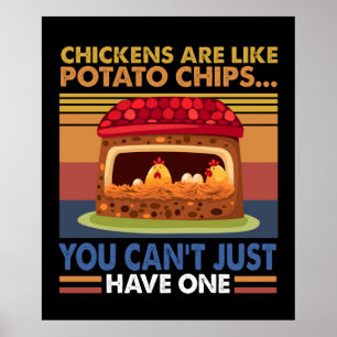 Hühner wie Kartoffelhühner können Sie nicht nur ei Poster