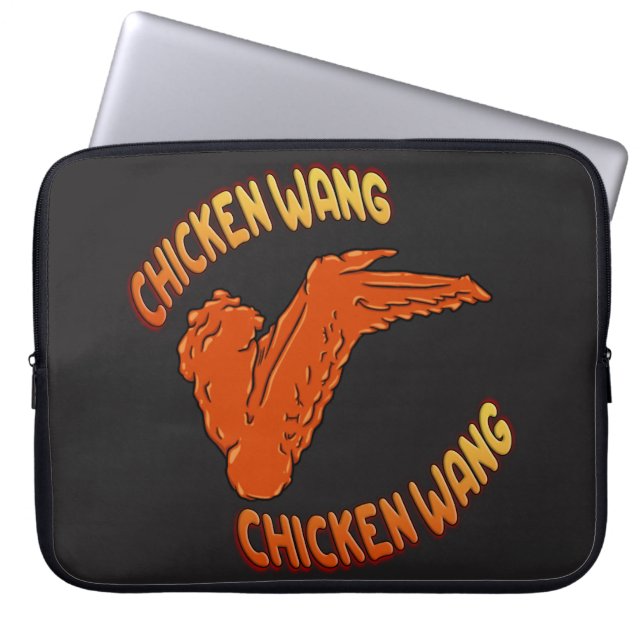 Hühner-Wing-Neoprene-Laptop-Sieb Laptopschutzhülle (Vorderseite)