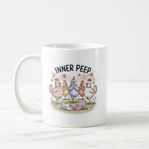 „Hühner-Yoga“ Lustiger Bauernhof-Tier-Becher Kaffeetasse