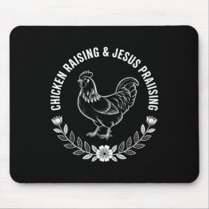 Hühneranbau und -amp; Jesus lobt Frauenkatholi Mousepad