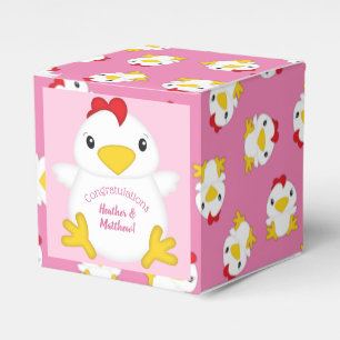 HühnerBaby-Dusche Rosa Farm Geschenkschachtel