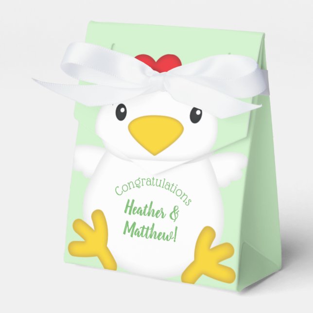 HühnerBaby-Duschfarm Geschenkschachtel (Vorderseite)