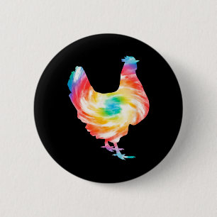 Hühnerbauer Hühnerliebhaber Farming Tie Dye Button
