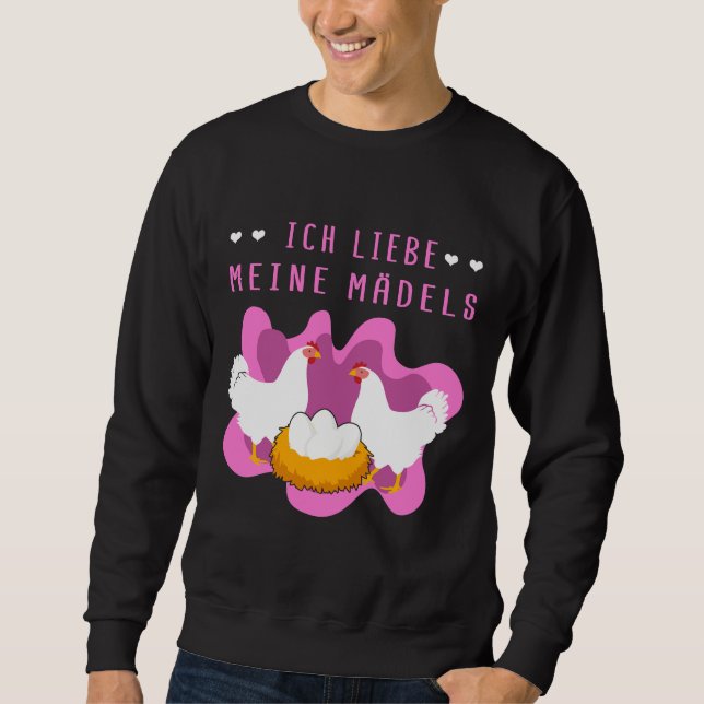 Hühnerbesitzer Sweatshirt (Vorderseite)
