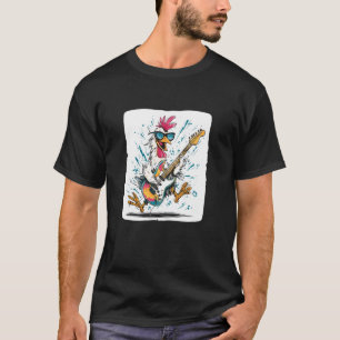 Hühnerbrille mit cooler Gitarre für Rockmusik Lo T-Shirt