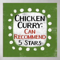 HühnerCurry Review 5 Sterne Poster Wall Art