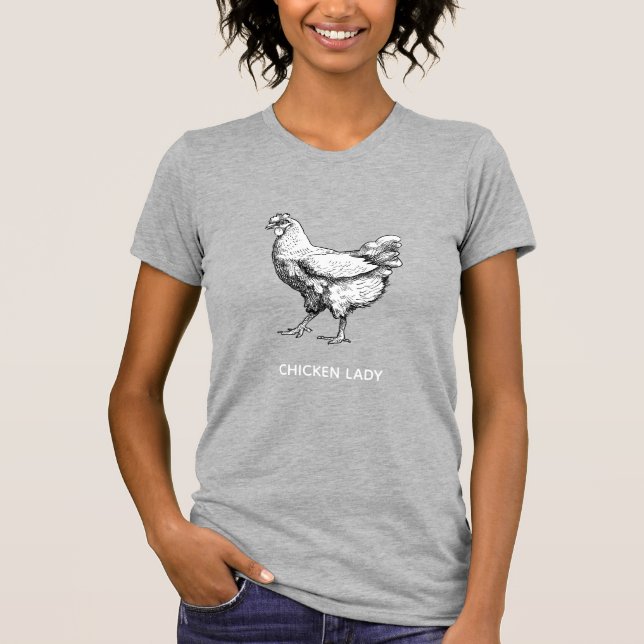 Hühnerdame  T-Shirt (Vorderseite)