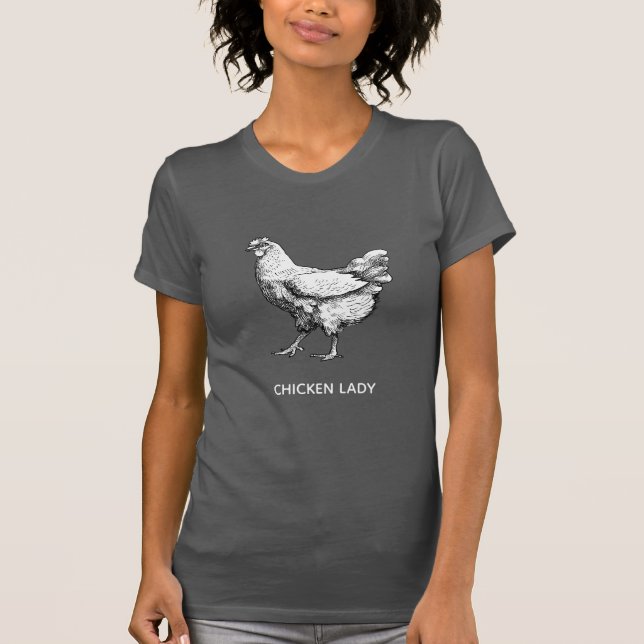 Hühnerdame  T-Shirt (Vorderseite)