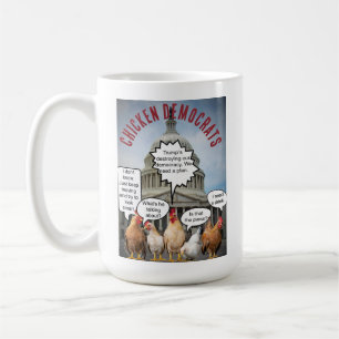 Hühnerdemokraten bei Hauptstadt Gebäude FunnyCarto Kaffeetasse