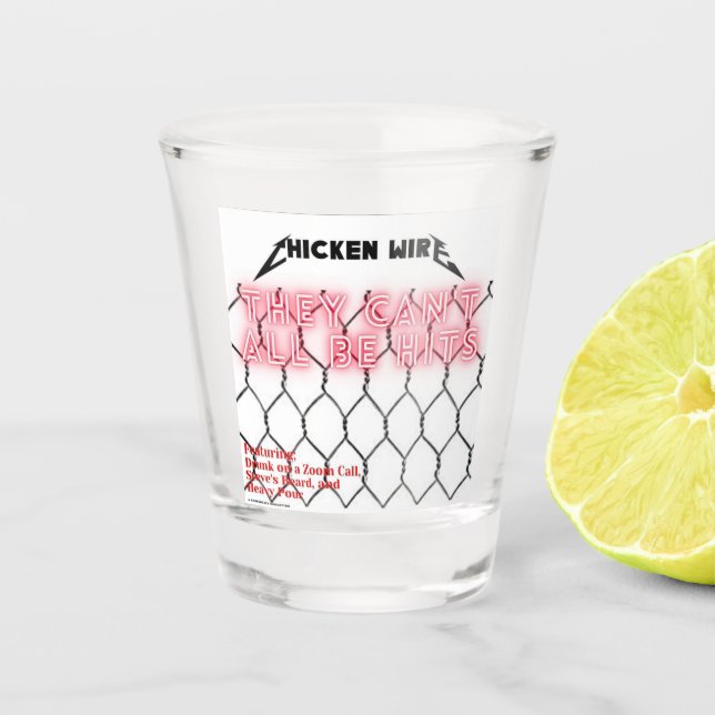 Hühnerdraht Schnapsglas (Vorderseite)