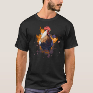 Hühnerdramatische Aktions-Explosionsszene Huhn T-Shirt