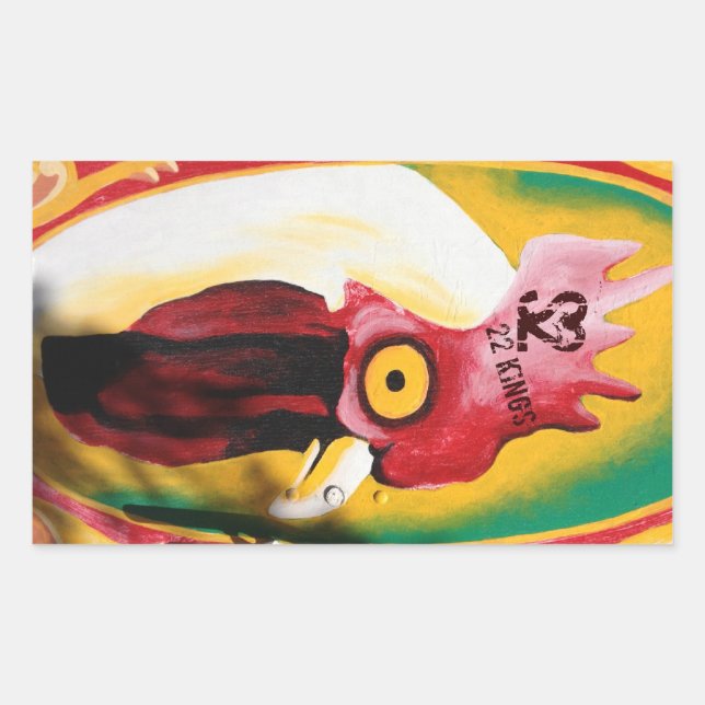 Hühnerfalke-Aufkleber Rechteckiger Aufkleber (Vorderseite)