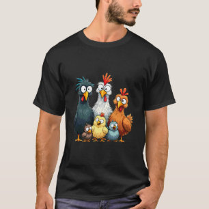 Hühnerfamilie Henne Hahn Küken Bauernhof T-Shirt