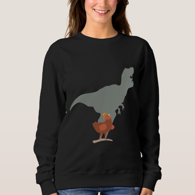 Hühnerfarm Dinosaur Shadow Hen Sweatshirt (Vorderseite)