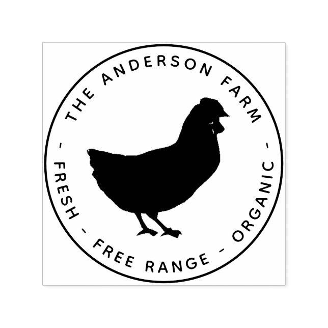 Hühnerfarm Hen Kleine Unternehmen Runde Hühner Permastempel (Design)