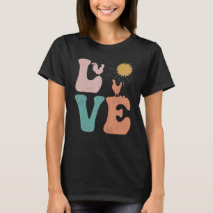 Hühnerfarm Tier Farmer LIEBE 1 T-Shirt