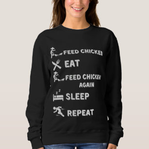 Hühnerfleisch-Hühnereier gefüttert Sweatshirt