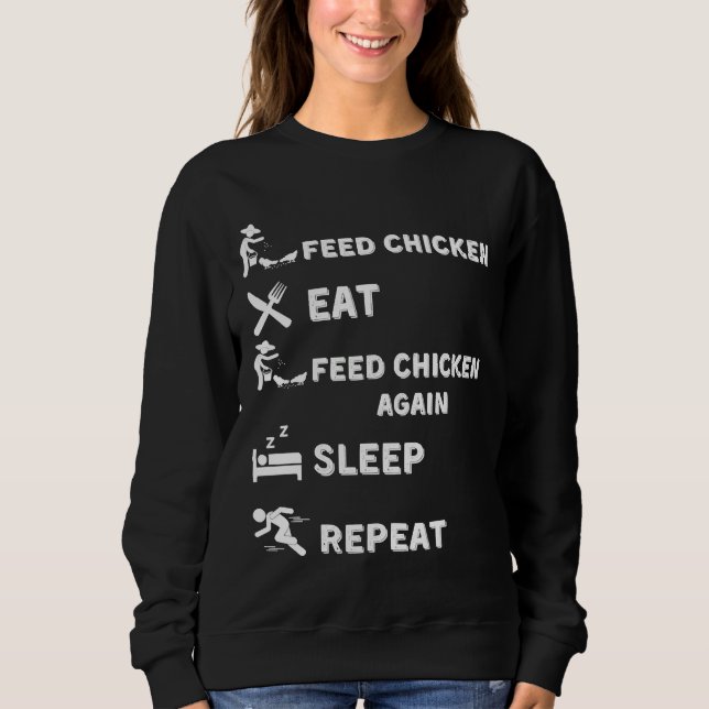 Hühnerfleisch-Hühnereier gefüttert Sweatshirt (Vorderseite)