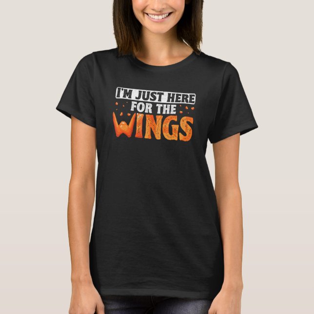 Hühnerflügel gerade hier Funny Buffalo Flüge schne T-Shirt (Vorderseite)