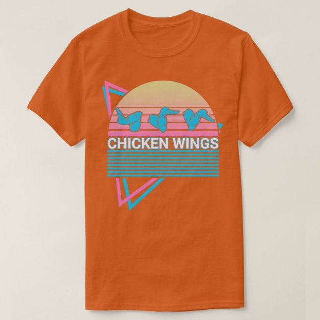 Hühnerflügel Retro T-Shirt (Design vorne)